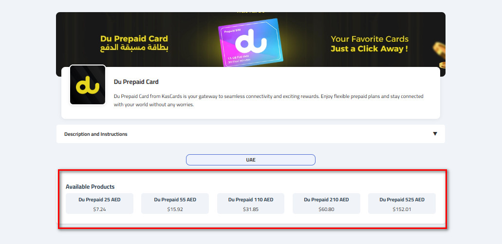 How to Purchase Du Prepaid Cards via Kascards