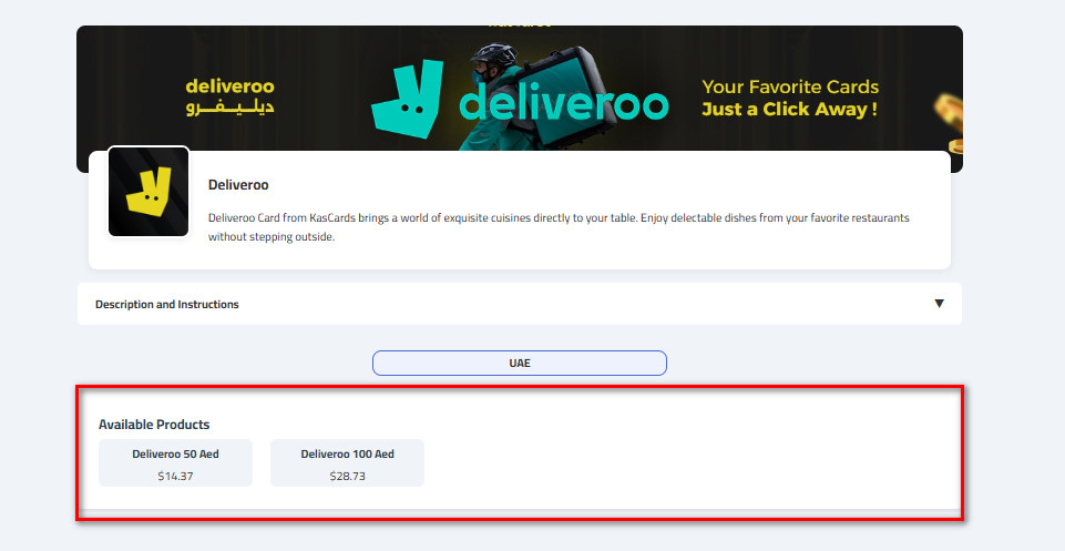 How to Purchase Deliveroo Cards from Kascards