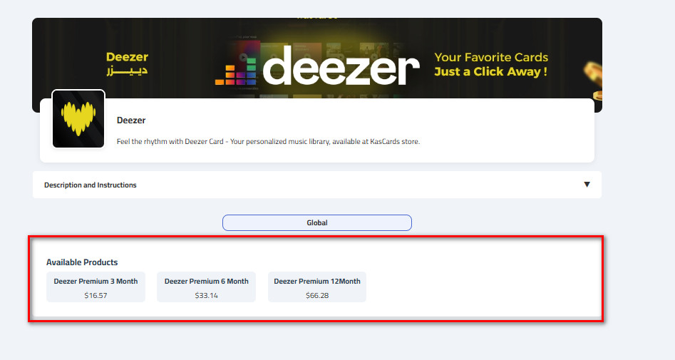 How to Purchase Deezer Cards via Kascards