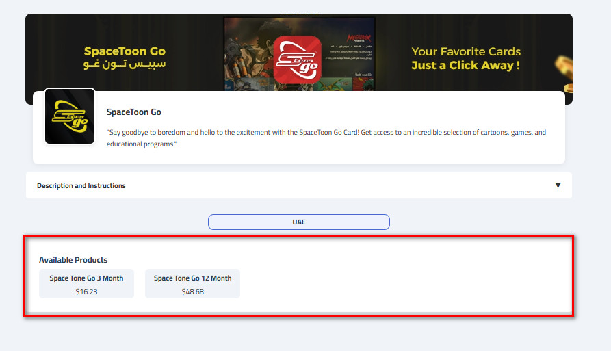 How to purchase Spacetoon Go cards via kascards
