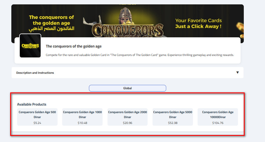 Steps to purchase Golden Age Conquerors cards from kascards?