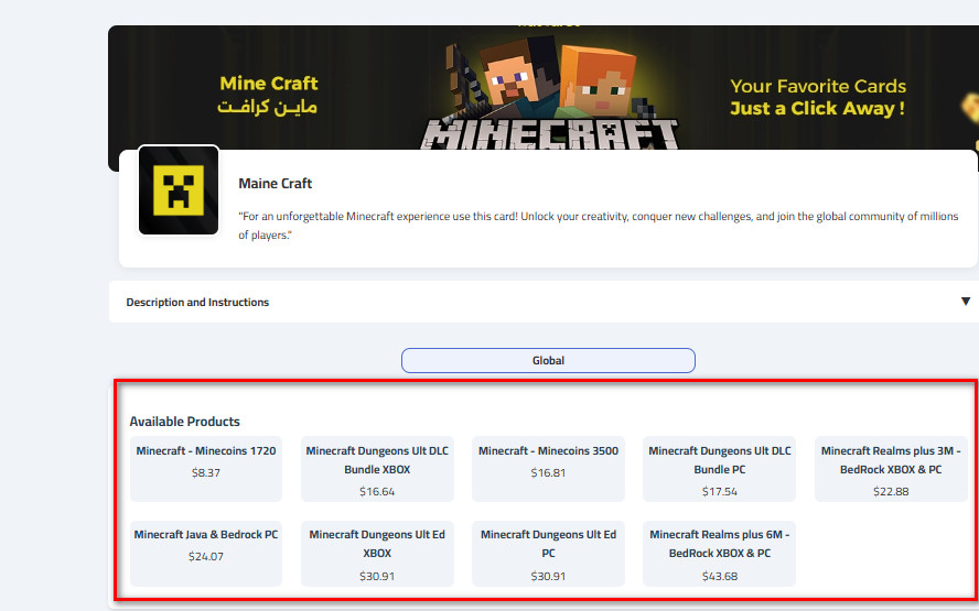 How to buy Minecraft cards with kascards