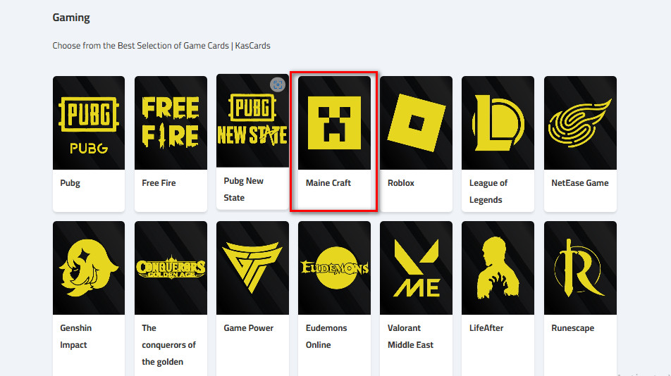 How to buy Minecraft cards with kascards