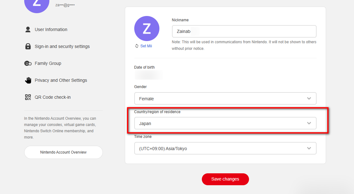 Steps to Change Nintendo Region